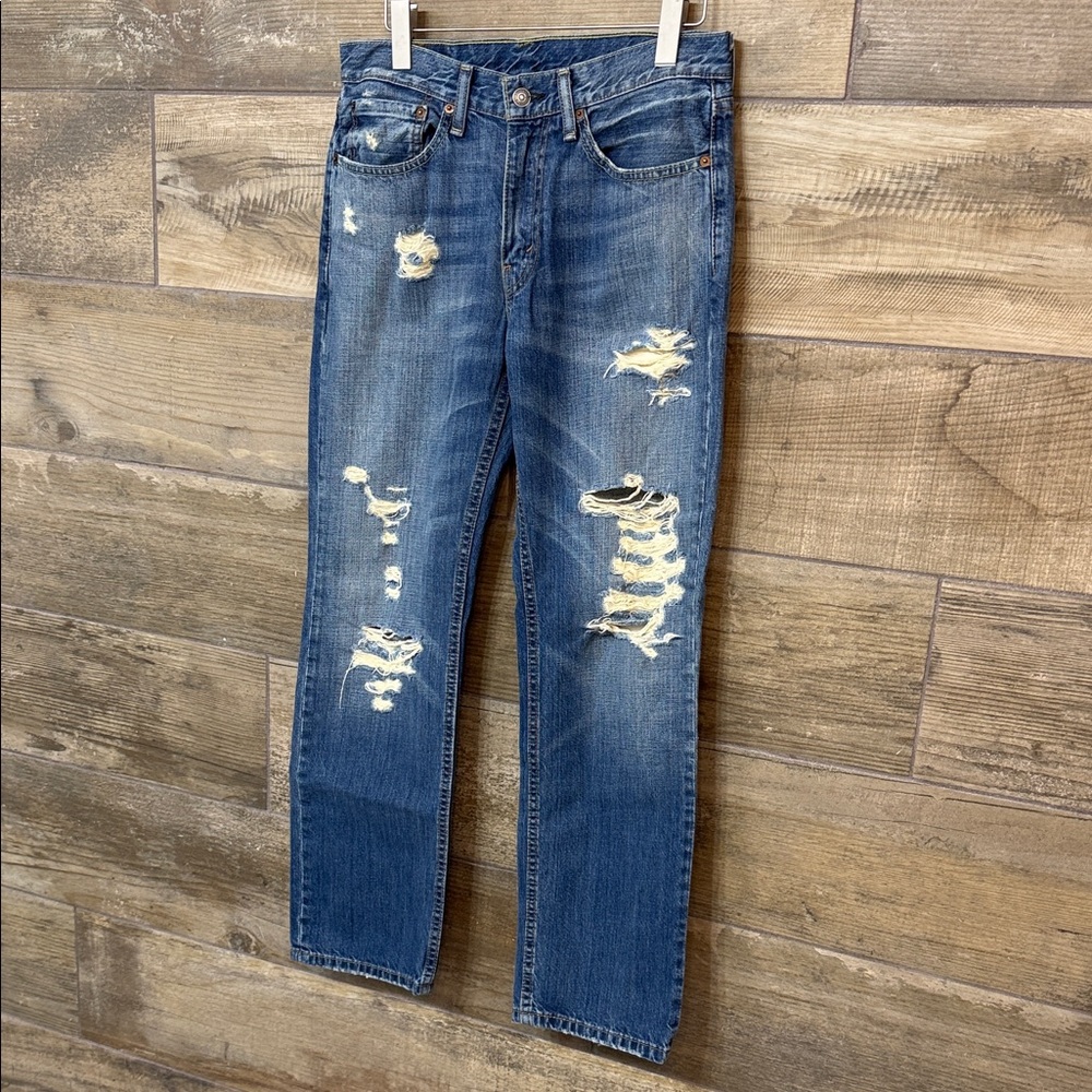 Distressed Blue Men's Jeans